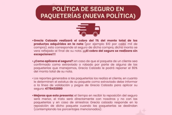 POLITICAS DE SEGURO EN PAQUETERIA