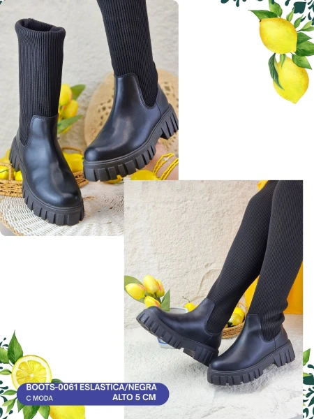 BOOTS-0061 ESLASTICA/NEGRA