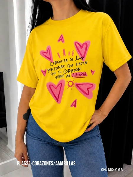 PLA621-CORAZONES/AMARILLAS