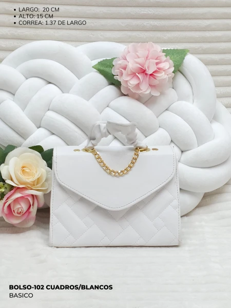 BOLSO-102 CUADROS/BLANCOS