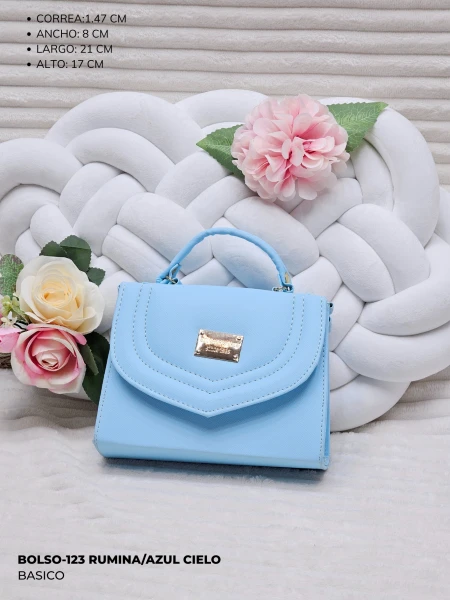 BOLSO-123 RUMINA/AZUL CIELO