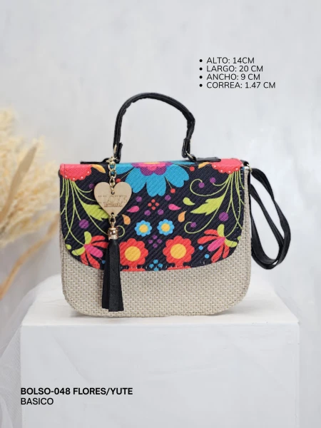 BOLSO-048 FLORES/YUTE