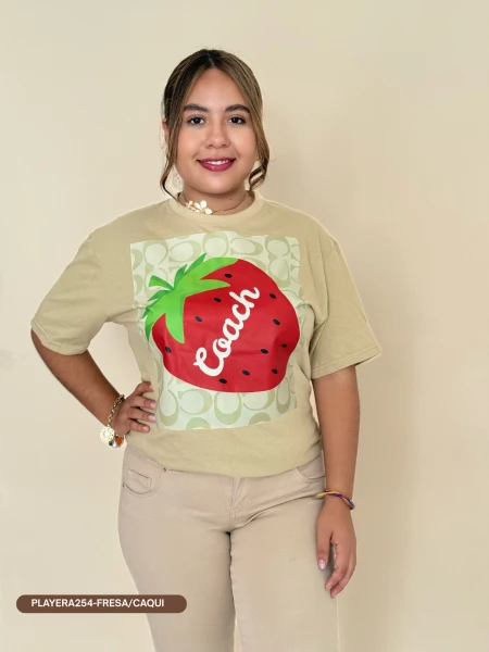 PLAYERA254-FRESA/CAQUI