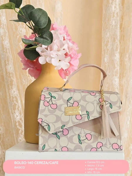 BOLSO-140 CEREZA/CAFE
