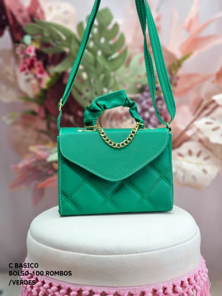 BOLSO-100 ROMBOS /VERDES