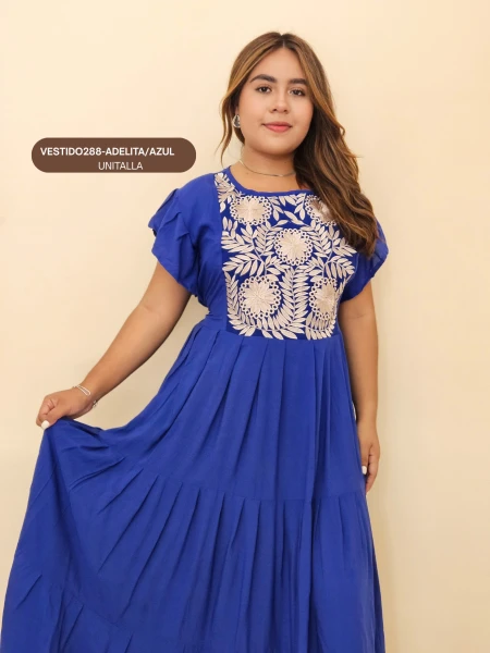 VESTIDO288-ADELITA/AZUL