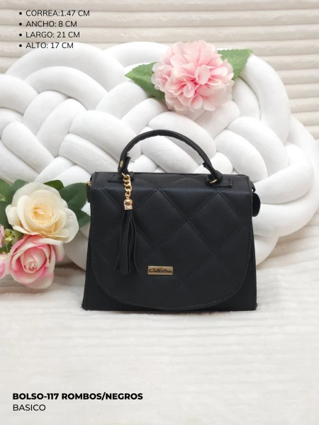 BOLSO-117 ROMBOS/NEGROS