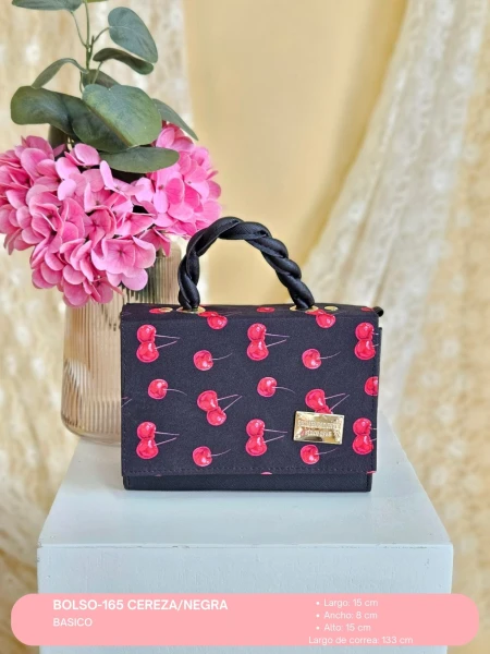 BOLSO-165 CEREZA/NEGRA