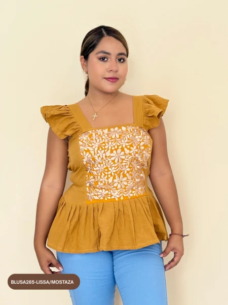 BLUSA265-LISSA/MOSTAZA