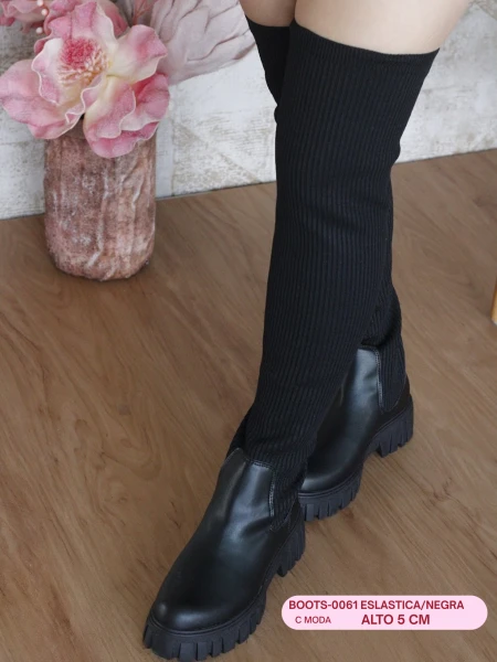 BOOTS-0061 ESLASTICA/NEGRA