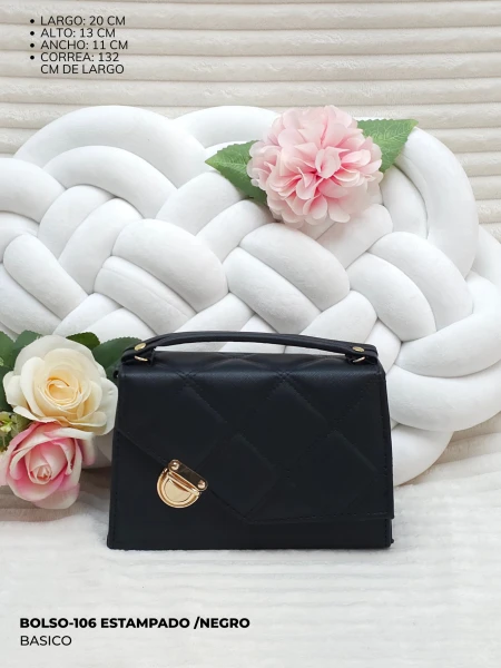 BOLSO-106 ESTAMPADO /NEGRO