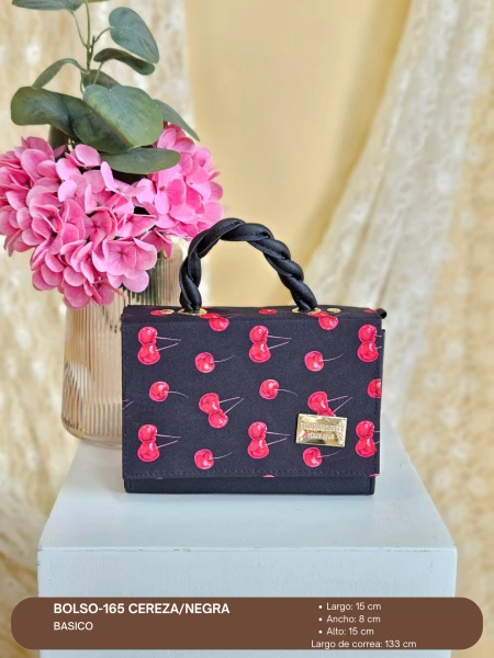 BOLSO-165 CEREZA/NEGRA
