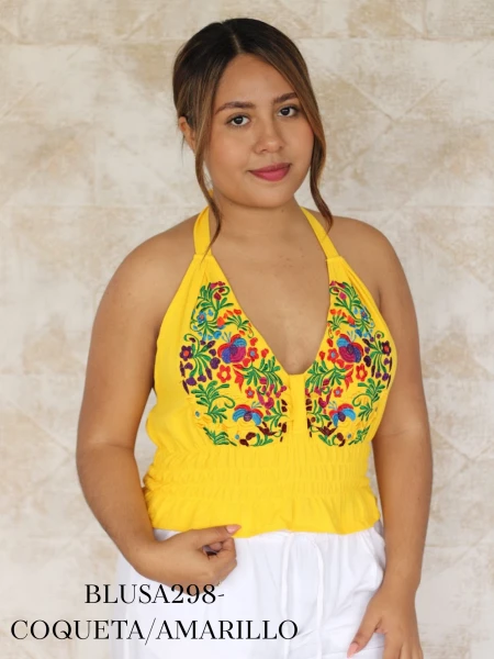 BLUSA298-COQUETA/AMARILLO