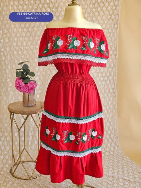 VES159-CATRINA/ROJO