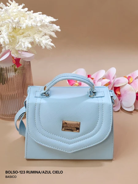 BOLSO-123 RUMINA/AZUL CIELO