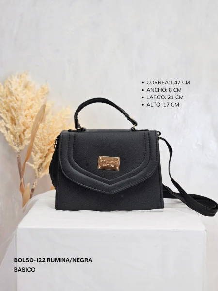 BOLSO-122 RUMINA/NEGRA