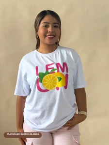 PLAYERA377-LEMON/BLANCA