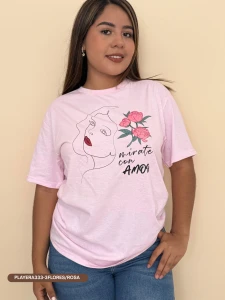 PLAYERA333-3FLORES/ROSA