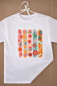 PLAYERA537-FLORAL/BLANCA