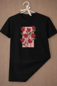 BLU203-PLAYERA TULIP/NEGRA