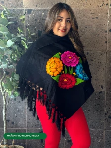 MAÑANIT410-FLORAL/NEGRA