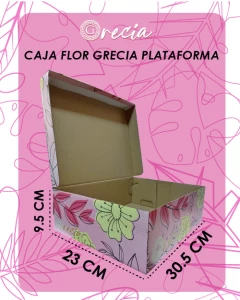 CAJA FLOR GRECIA PLATAFORMA 30.5*23.8*9.5
