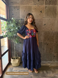 VESTIDO343-RUMINA/AZUL MARINO