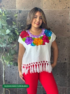 BLUSA402-MARU FLORE/BLANCA