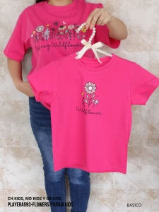 PLAYERA593-FLOWERS/FIUSHA KIDS