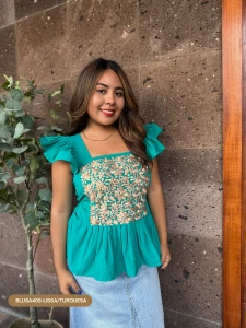 BLUSA405-LISSA/TURQUESA