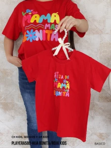 PLAYERA580-HIJA BONITA/ROJA KIDS