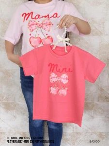PLAYERA587-MINI CHERRY/ROSA KIDS