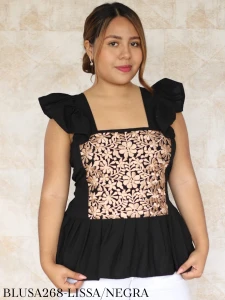 BLUSA268-LISSA/NEGRA