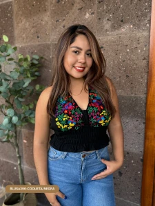 BLUSA296-COQUETA/NEGRA