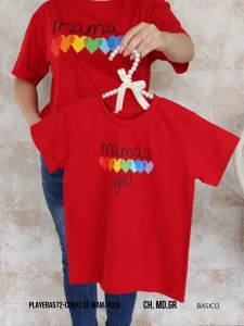 PLAYERA573-CORA D HIJA/ROJA KIDS