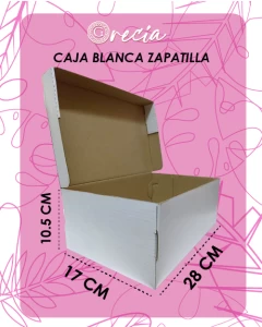 CAJA BLANCA ZAPATILLA 28*10.5*17