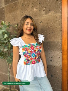 BLUSA408-BORLORES/BLANCA